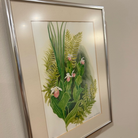 Botanical giclee wall art. Framed and matted giclee print from watercolor. - Picture 2 of 5